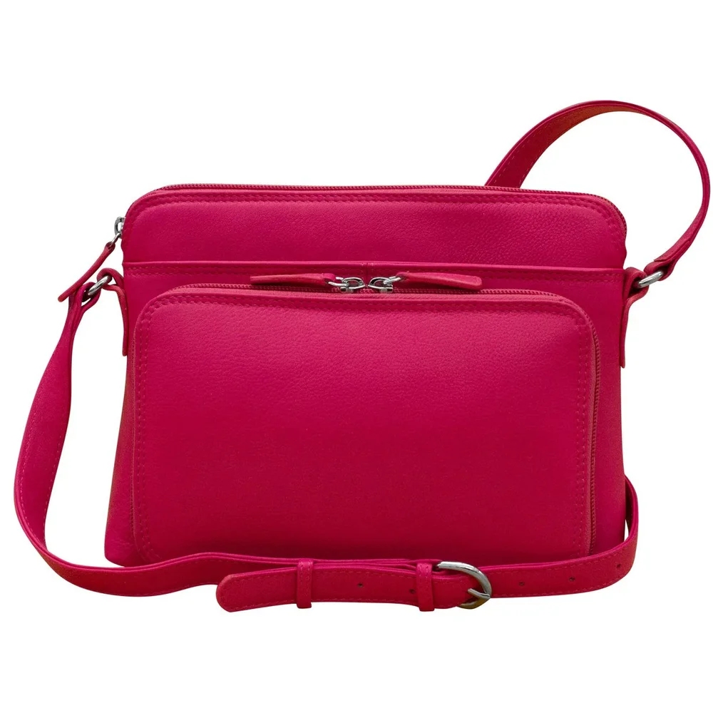 Indian pink leather bag The beaded pink Threads handheld is made in genuine leather  main image 4