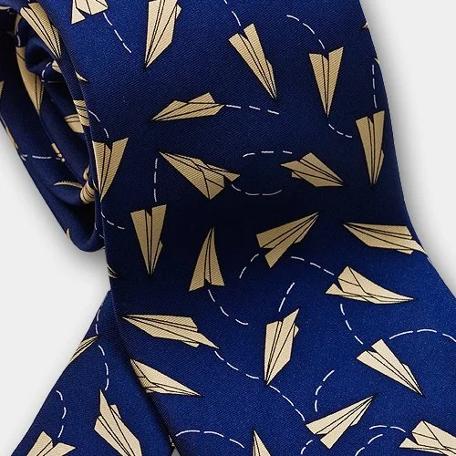 paper airplanes mens silk necktie museum outlets