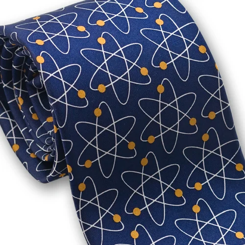 science atoms mens silk necktie museum outlets