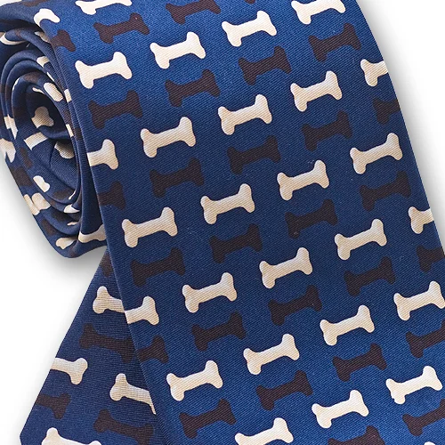 dog bones mens silk necktie museum outlets