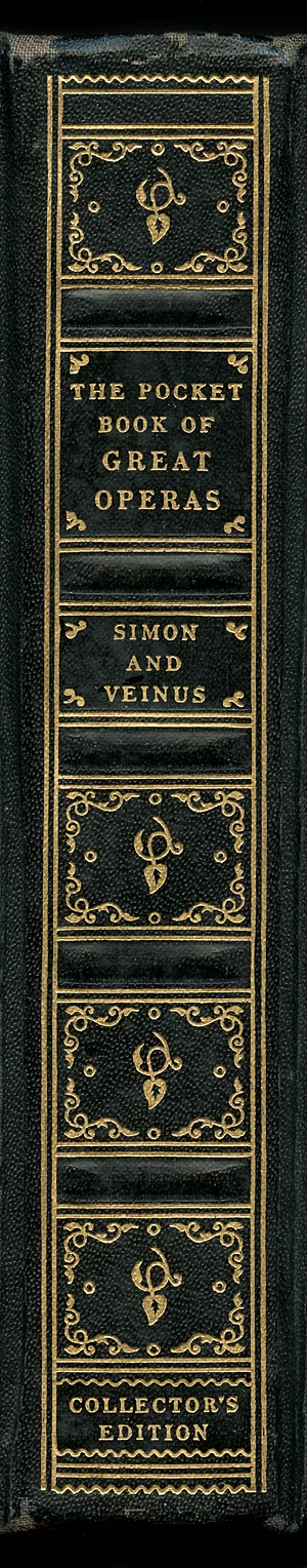 book of operas book spine wall art