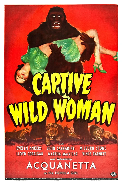 HM-42  Classic Horror Movie Poster - Captive Wild Woman.jpg