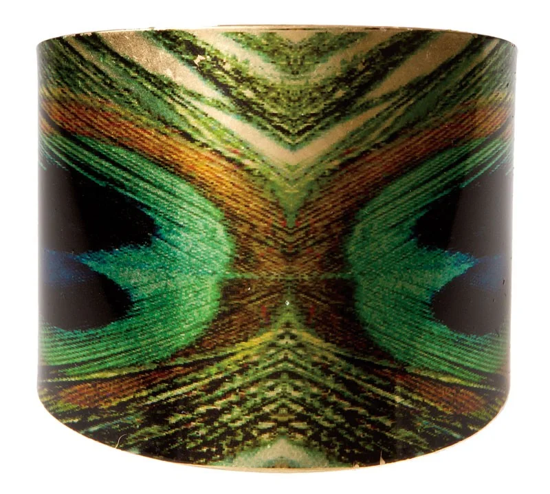 unique peacock cuff bracelet