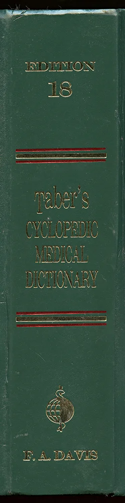 tabers medical dictionary book spine wall art