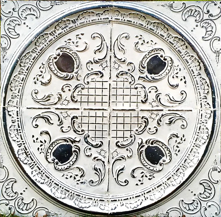 unique antique tin ceiling architectural detail wall art — MUSEUM OUTLETS