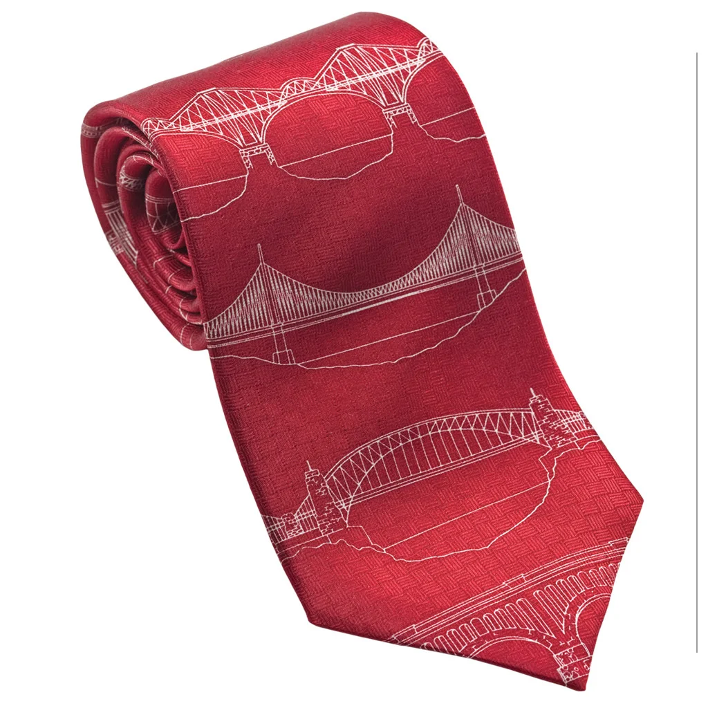bridge drawing unique mens silk necktie museum outlets