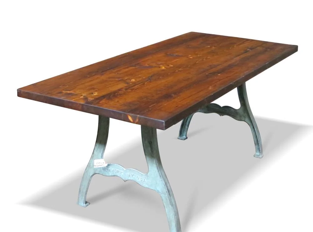 Steampunk Industrial Metal Legs Farm Table With Reclaimed Wood Museum S - Farmhouse Table With Metal Legs Steampunk Industrial Metal Legs Farm Table With Reclaimed Wood Museum S - Farmhouse Table With Metal Legs