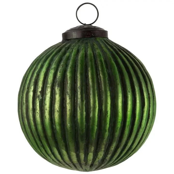 green glass christmas tree ornament