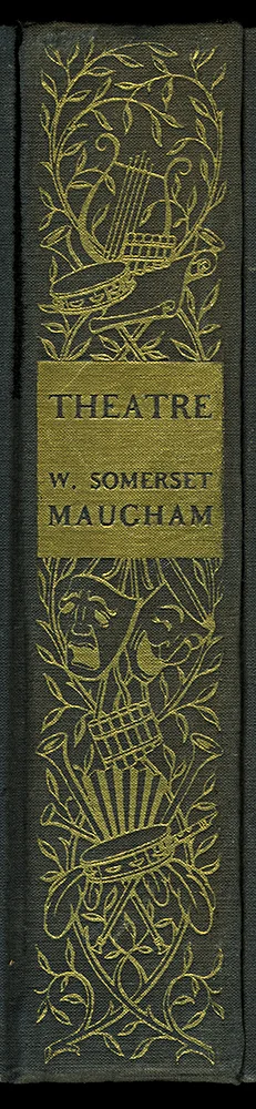 maugham theater antique book spine wall art