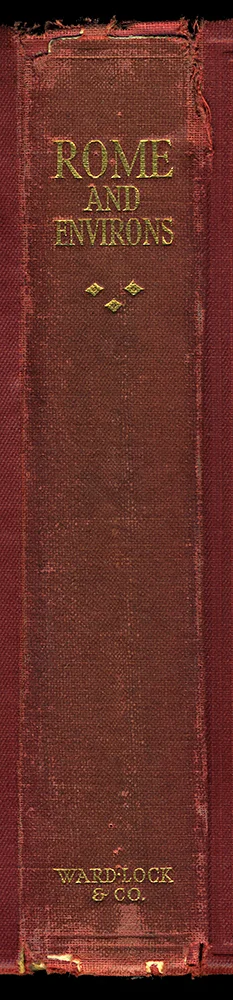 rome and environs antique book spine wall art