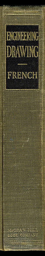 french engineering drawings antique book spine wall art