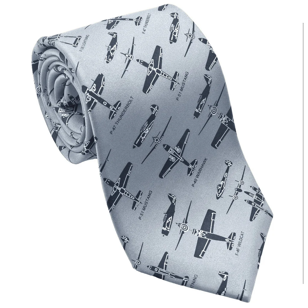 ww11 fighter planes mens silk necktie museum outlets