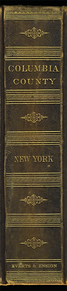 columbia county antique book spine wall art