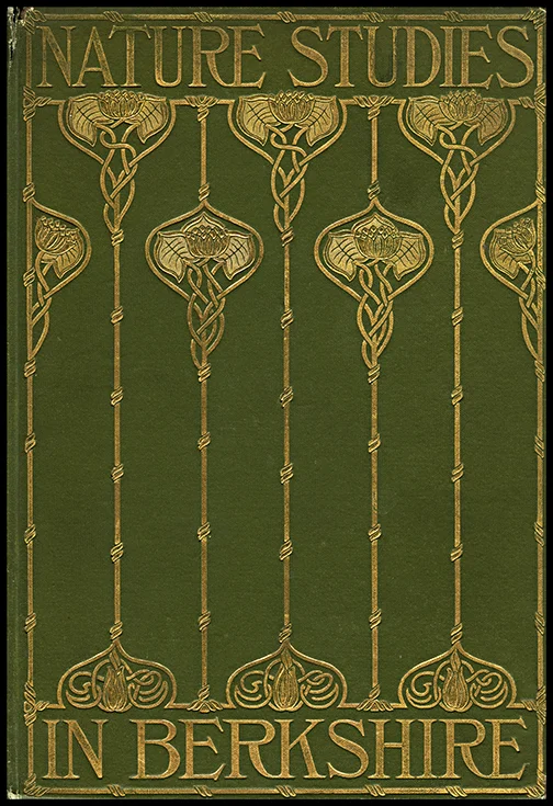 berkshires nature antique book spine wall art