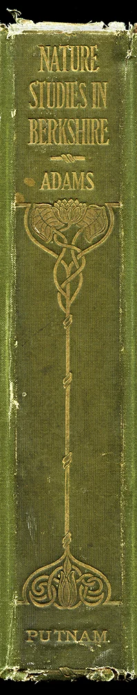nature studies in the berkshires antique book spine wall art