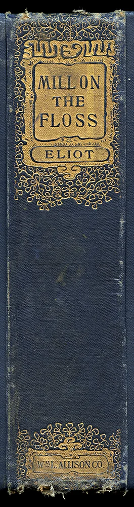 mill on the floss antique book spine wall art