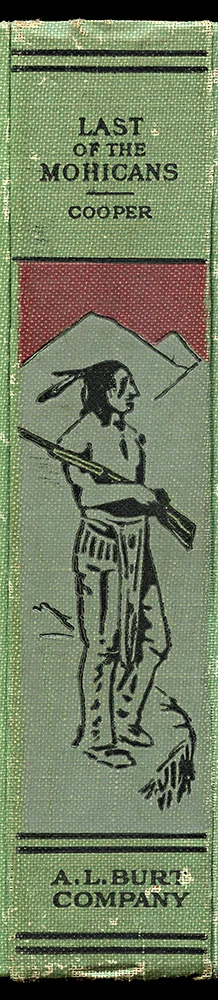 last of the mohicans antique book spine wall art