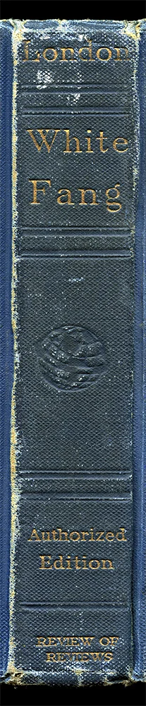 white fang antique book spine wall art