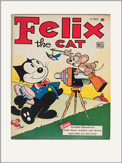 vintage comic book felix the cat greeting card