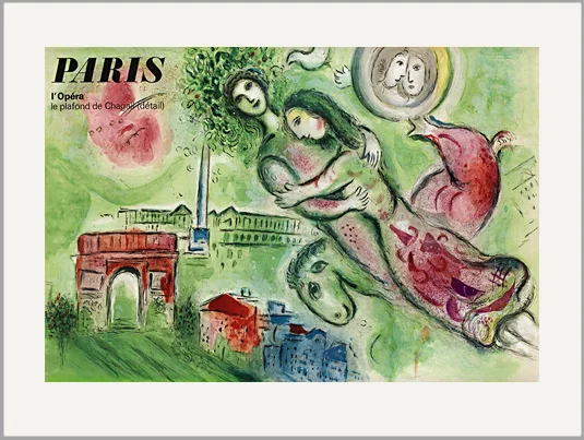 chagall paris fine art greeting card