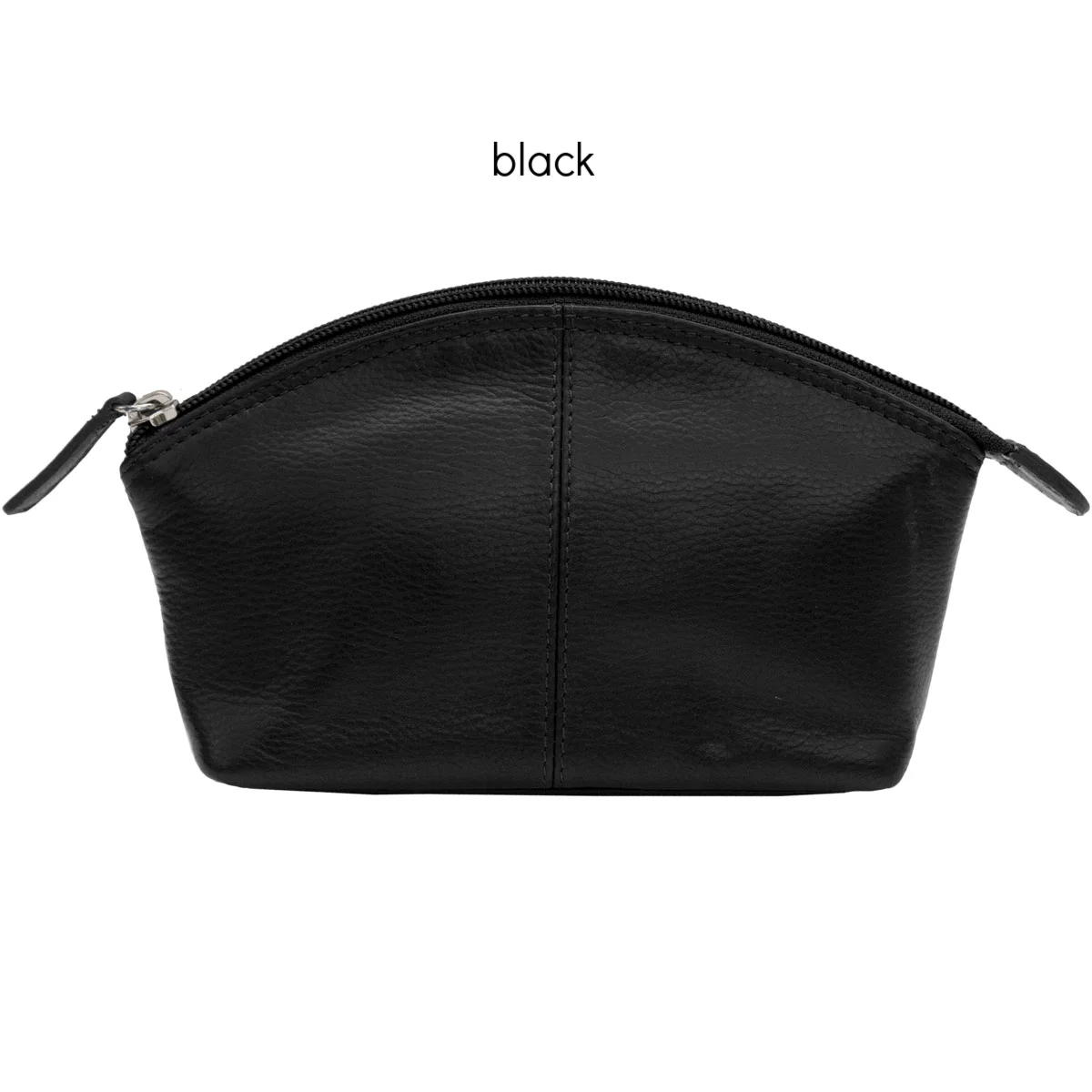 black leather cosmetic case