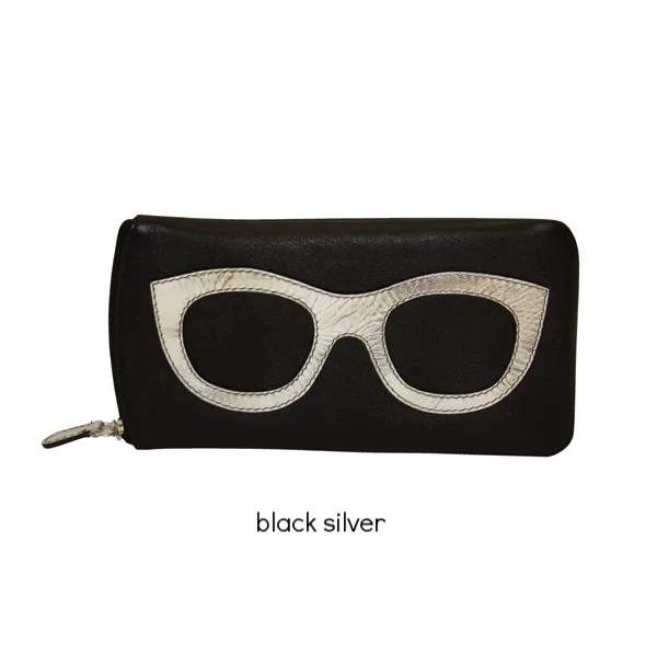 fun color leather eyeglass case — MUSEUM OUTLETS