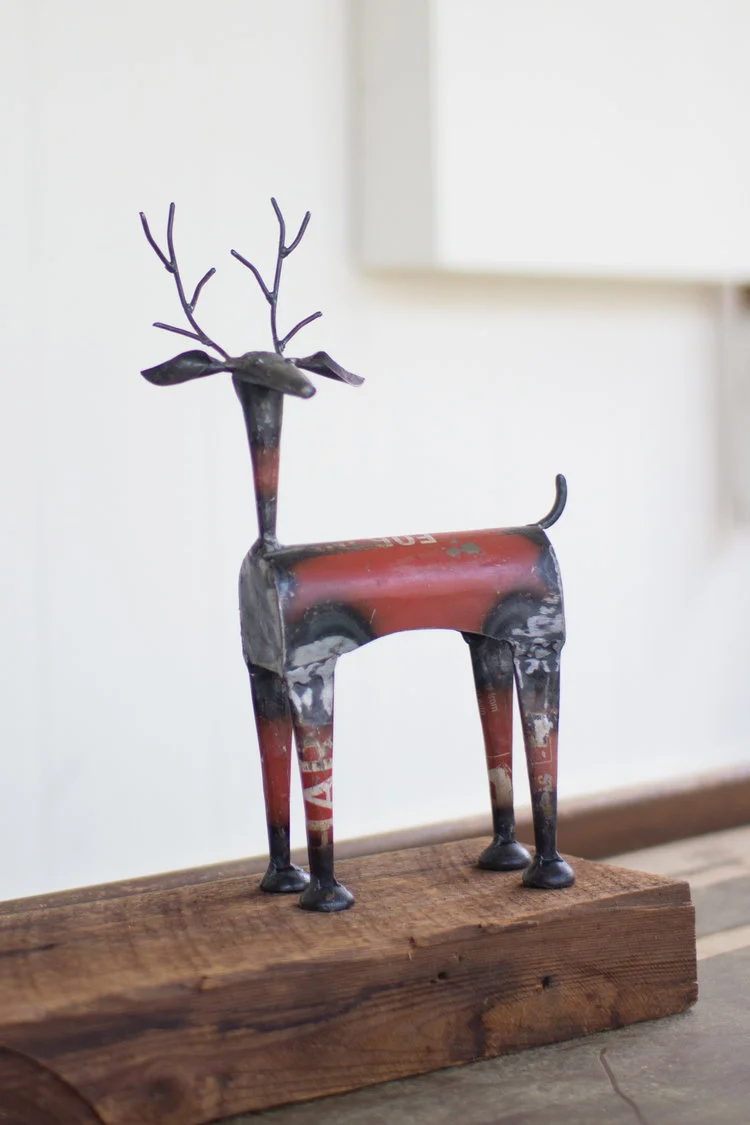 curious recycled metal reindeer — MUSEUM OUTLETS