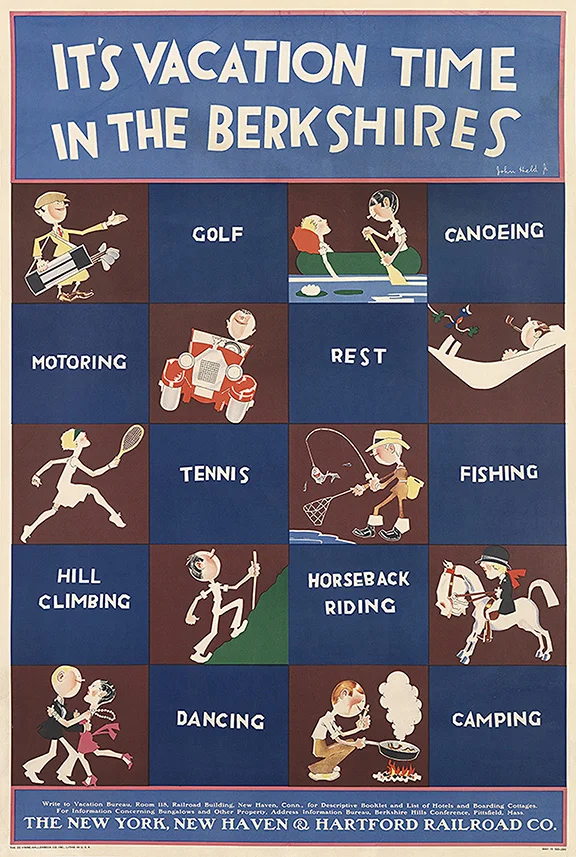 john held berkshires travel poster
