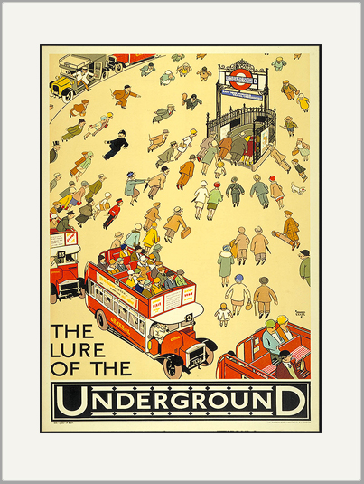 Underground Vintage Travel Greeting Card