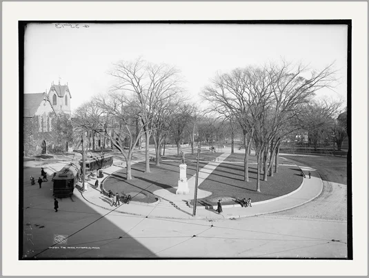 park square pittsfield ma greeting card