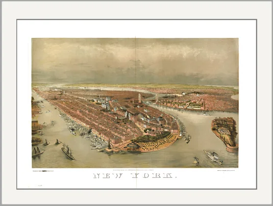 Antique Map New York Greeting Card