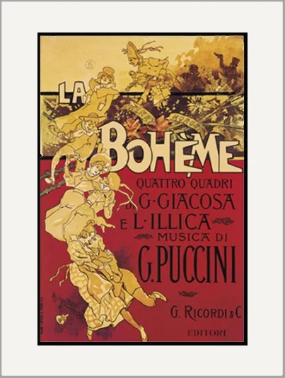 Puccini La Boheme Vintage Opera Greeting Card