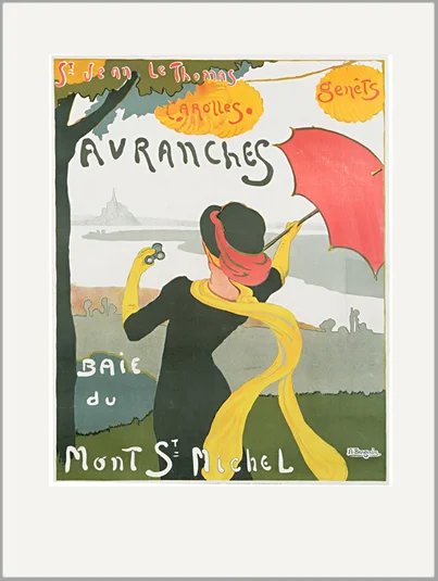 Avranches Umbrella Vintage French Poster Greeting Card
