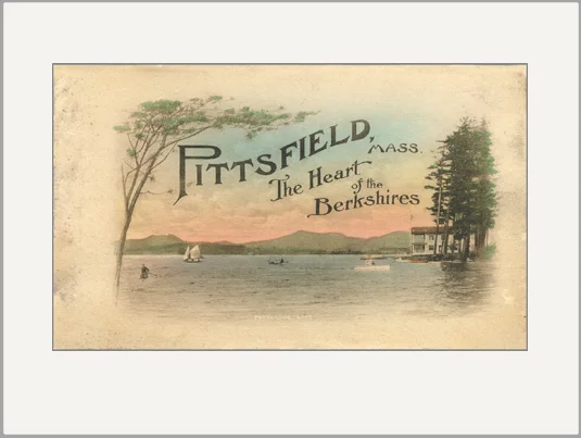 Pontoosuc Lake  Pittsfield MA Antique Greeting Card (Copy)