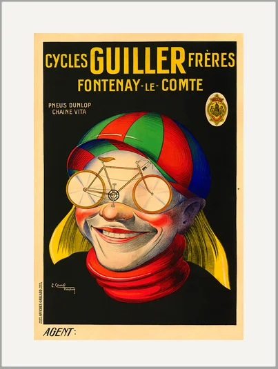 Cycles Guiller Freres Vintage French Cycling Greeting Card