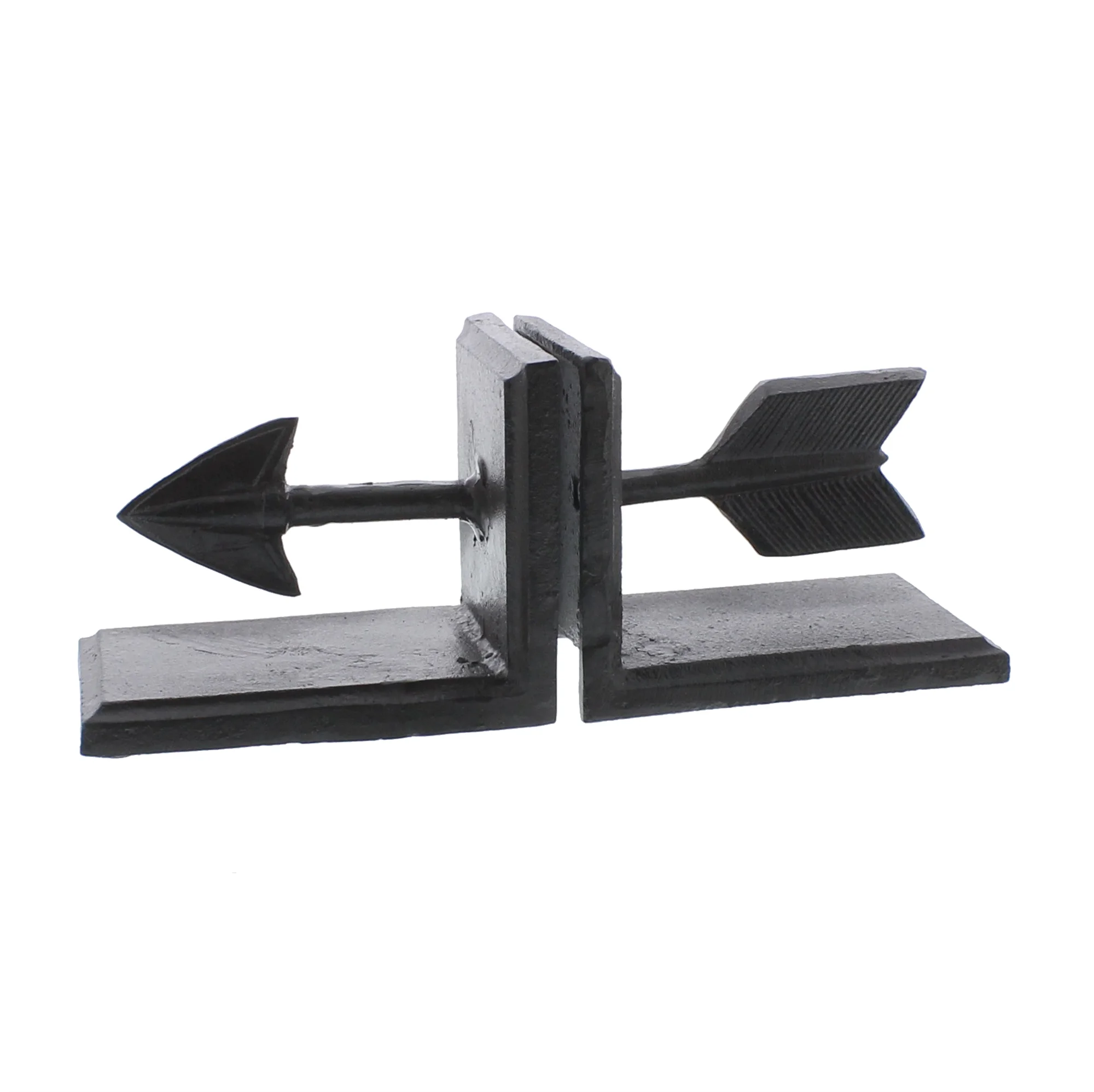 brown cast iron arrow bookends museum outlets