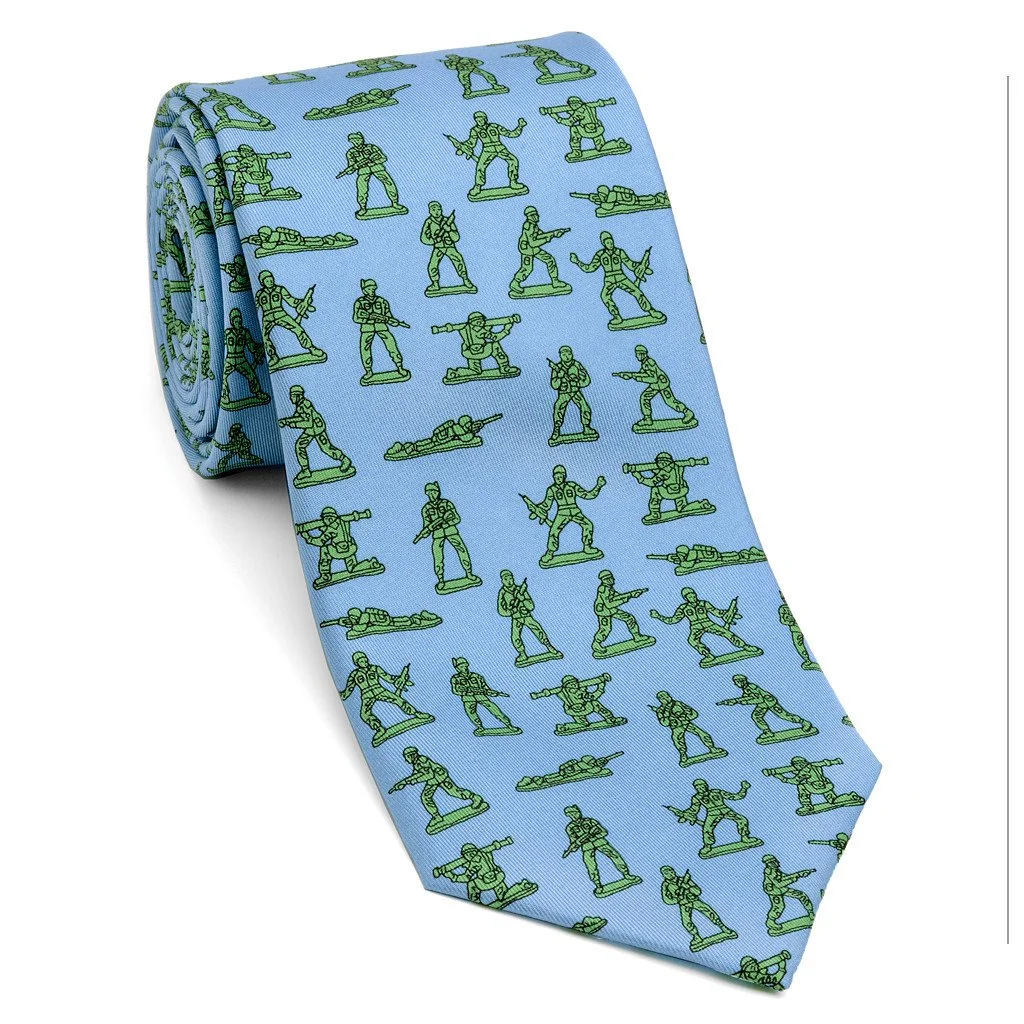 army toy soldier mens silk necktie museum outlets
