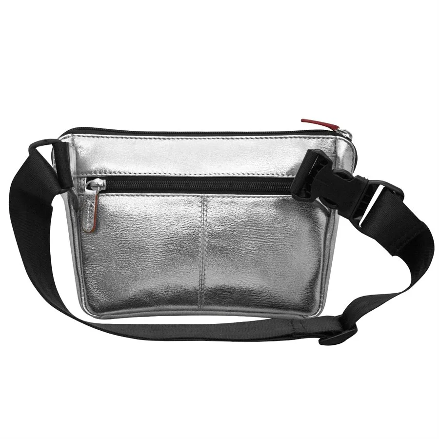 fanny pack silver