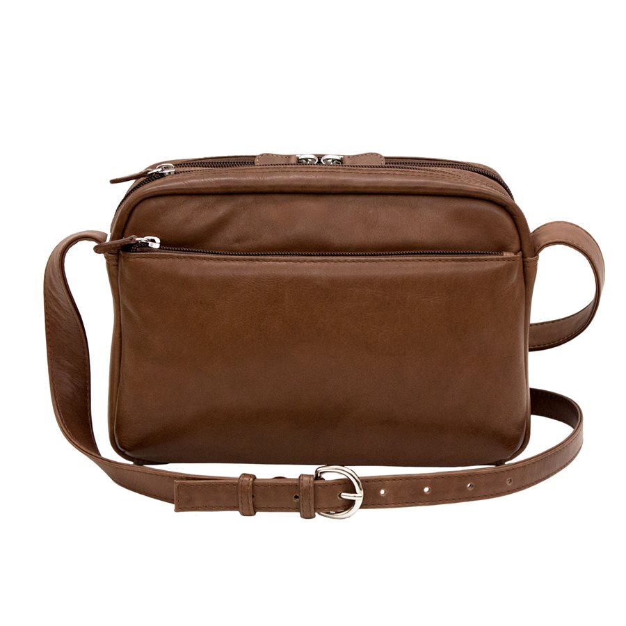 rawhide leather organizer crossbody handbag — MUSEUM OUTLETS