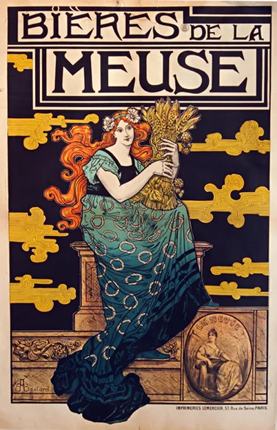 Musée Européen de la Bièr Beer Advertising  French Poster Framed Wall Art