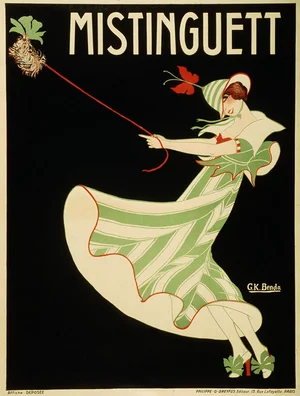 Poster Mistinguett - Rees - Affiche Vintage - 40x60cm - Papier HQ - Neuf