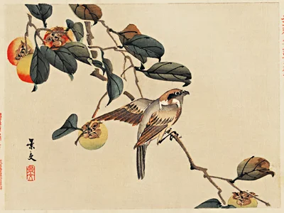 asian-wall-art-framed-Bird+With+Peaches-museum-outlets.jpg