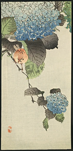 Blue+Hydrangea+and+Bird-framed-asian-wall-art-museum-outlets.jpg