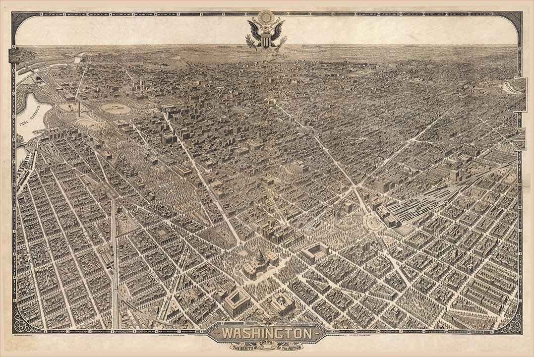 1921 Washington DC Antique Map — MUSEUM OUTLETS