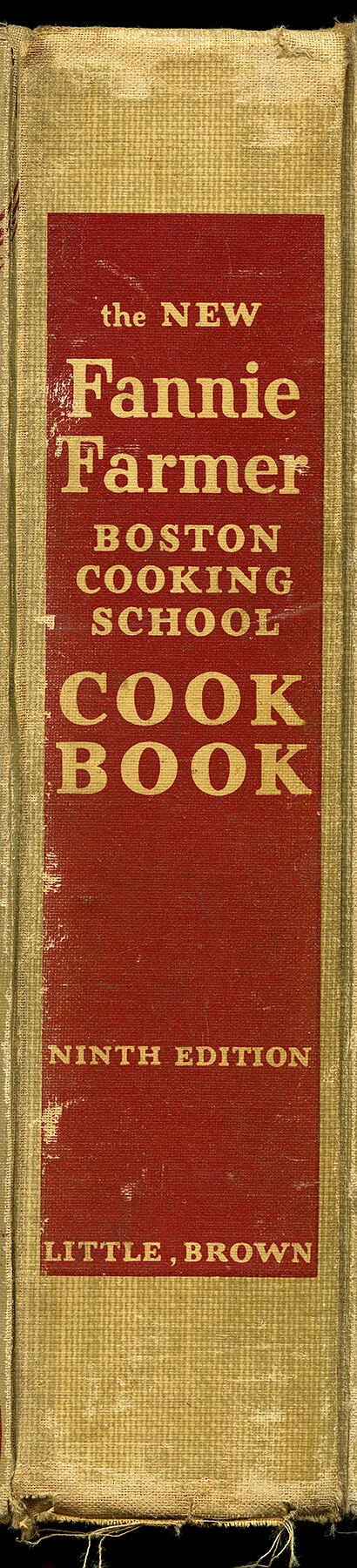 fannie farmer cookbook book spine wall art