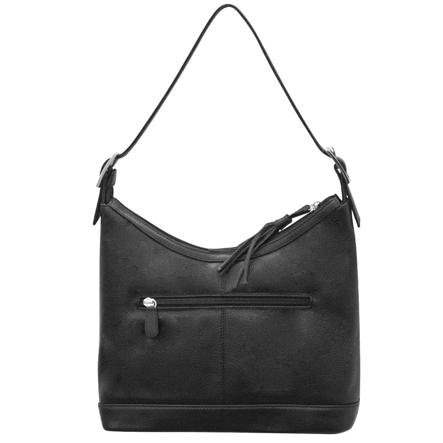black leather hobo handbag — MUSEUM OUTLETS
