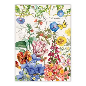 Michel Design Works Cotton Kitchen Tea Towel Sweet Floral Melody Butterflies 