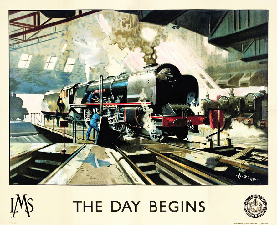 It's Quicker By Rail 229 Vintage Railway Art Poster