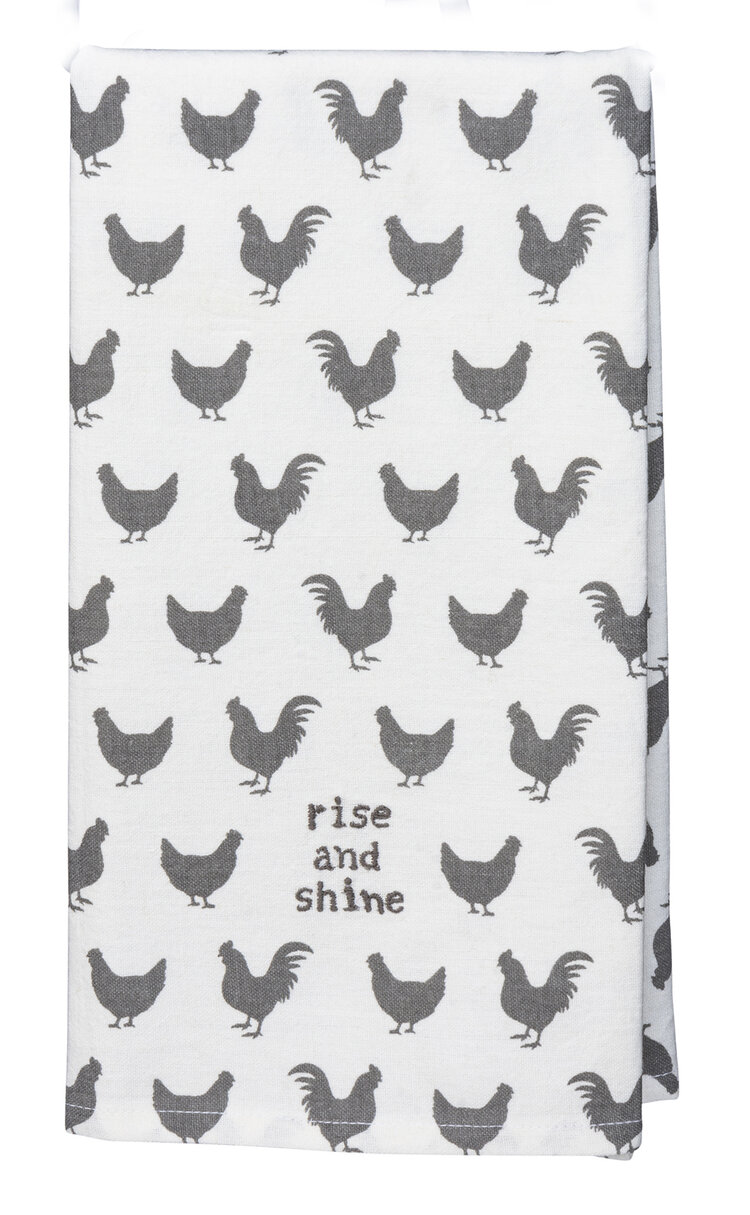 farmhouse rooster kitchen towel — MUSEUM OUTLETS