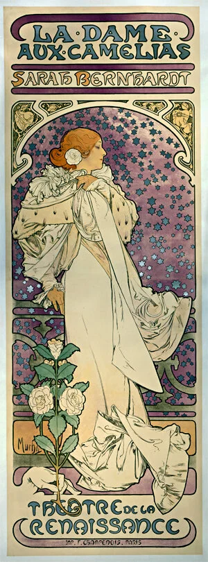 Sarah Bernhardt La Dame Aux Camelias Vintage Opera Poster Museum Outlets